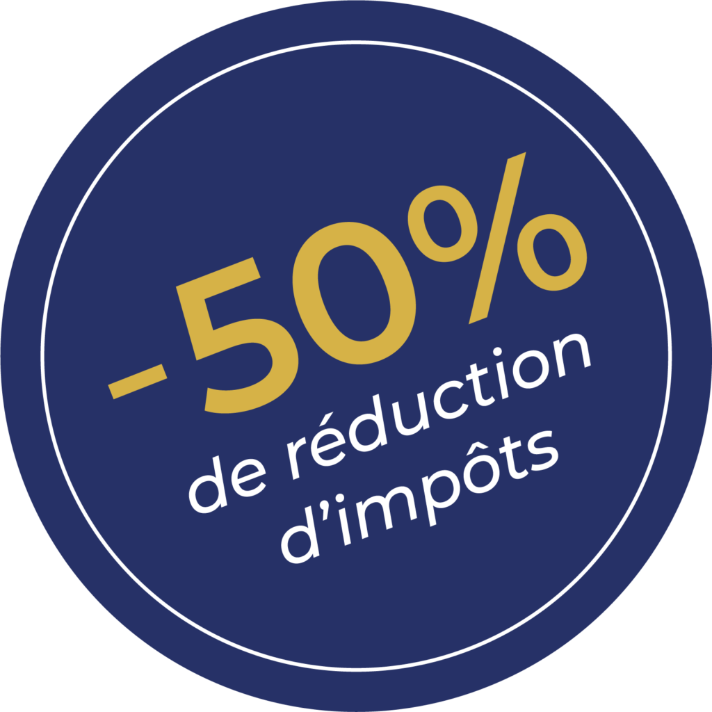 -50% de réduction d'impôts