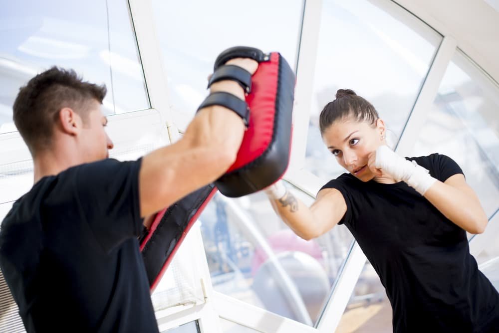 Boxing avec un coach sportif