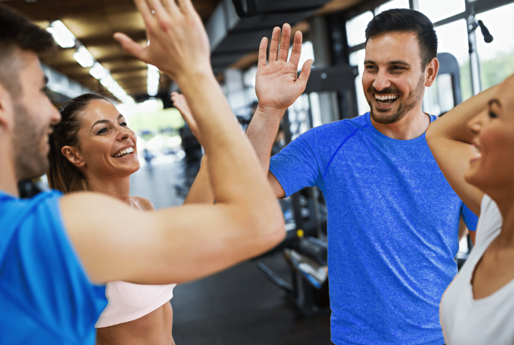 Séance de sport en entreprise avec un coach sportif